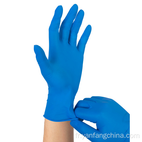Examen dentaire gants en nitrile bleu